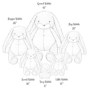 Little 12 Floppy Nibble Bunny – Black